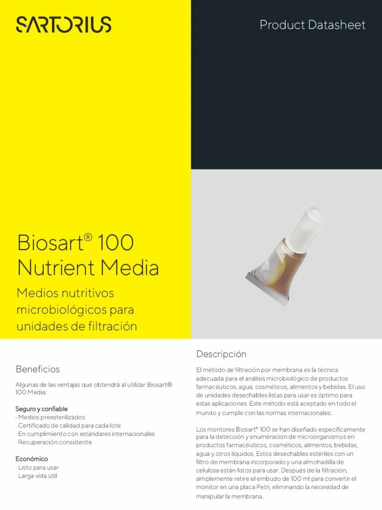 Portada: Biosart Media: medios de cultivo