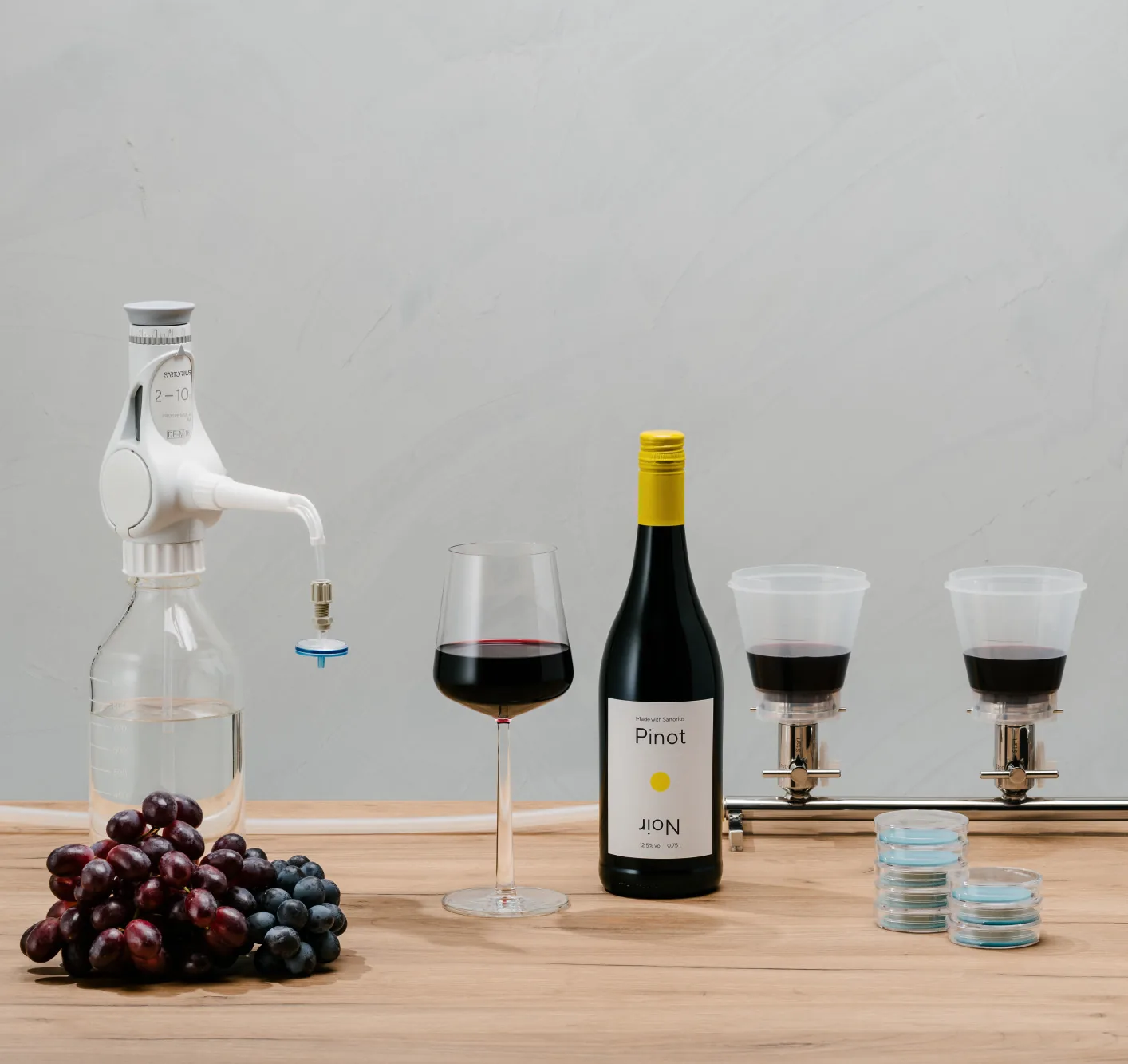 Control de calidad microbiológico en filtración de vino