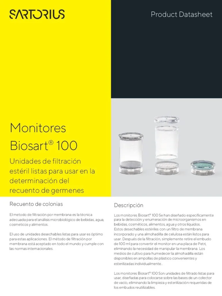 Portada: Monitores Biosart 100: fungible microbiología