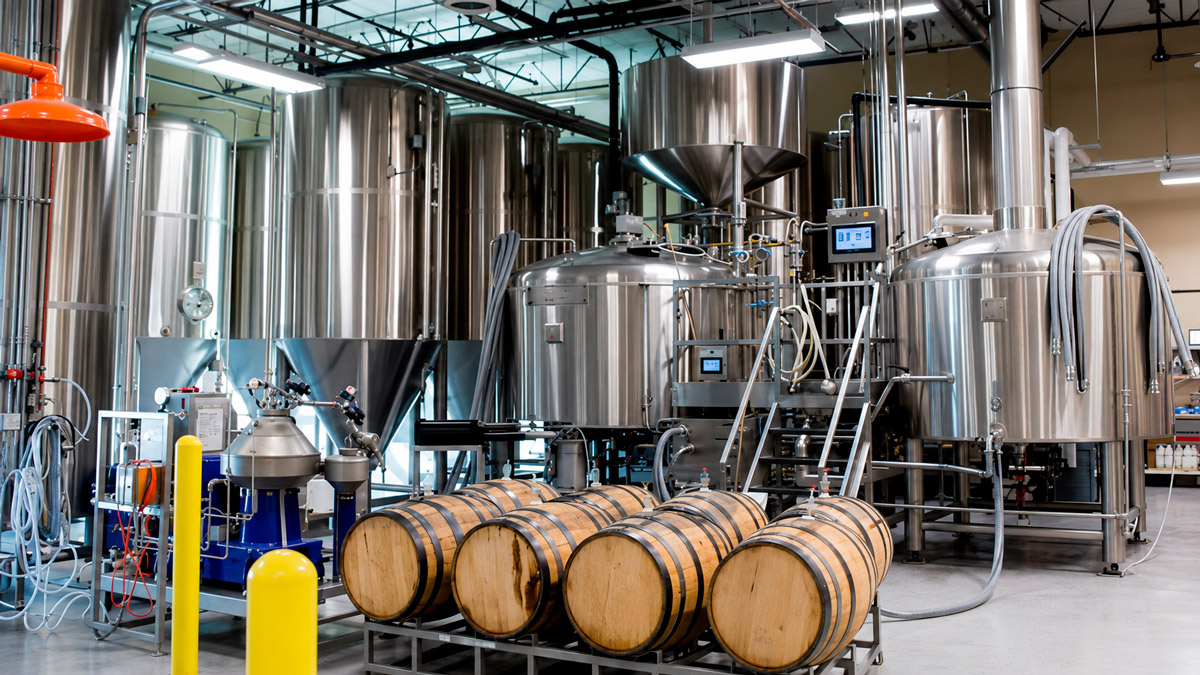 Línea de embotellado industrial de vino