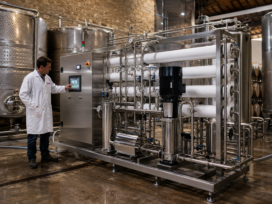 sistema de filtración tangencial crossflow para vino y cerveza