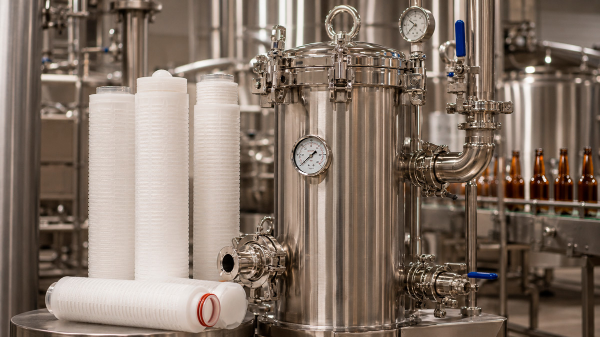 cerveza microfiltrada previa embotellado