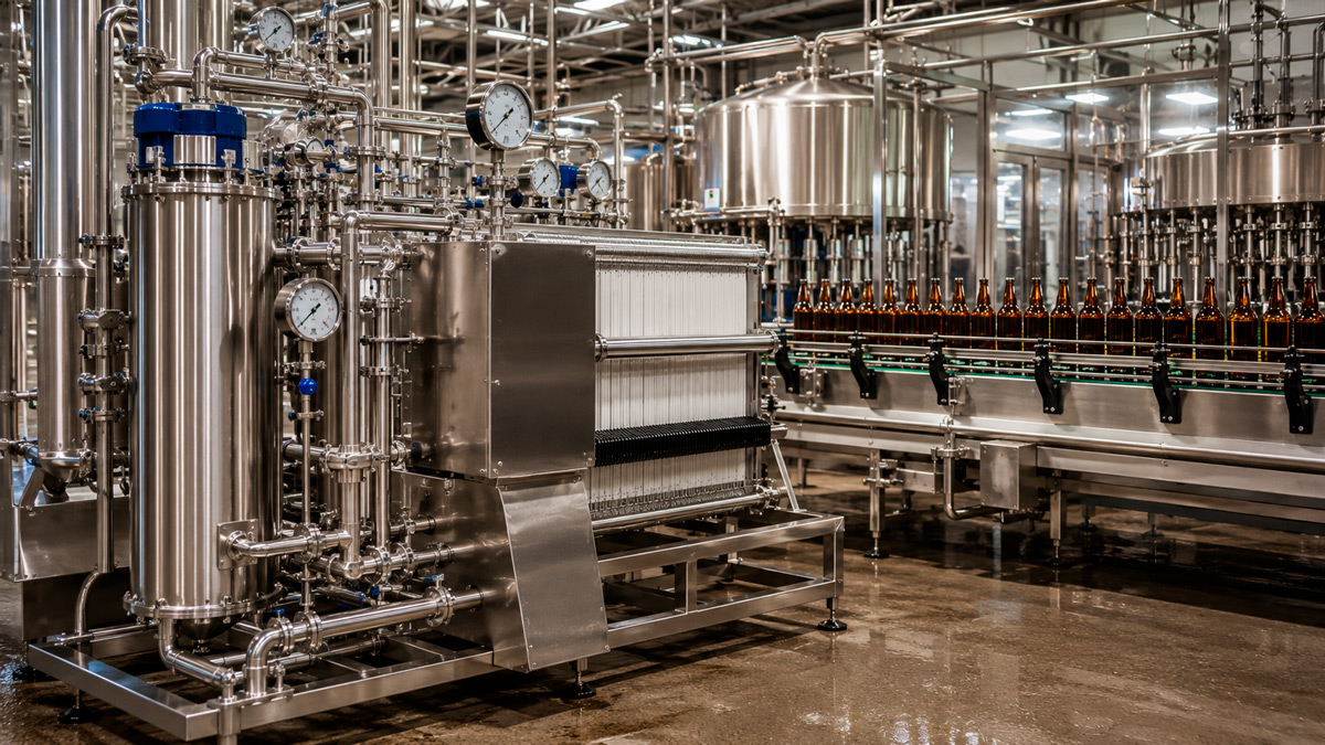 cerveza microfiltrada antes embotellado