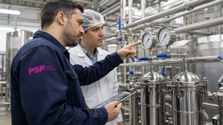 mantenimiento de cartuchos filtrantes industriales mediante control de presión diferencial