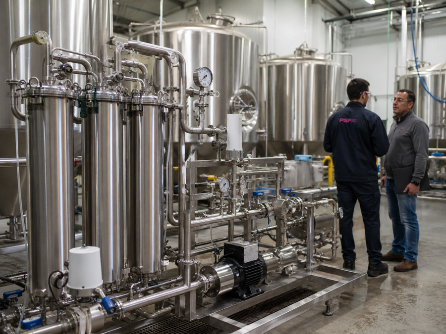 sistema industrial de filtración de cerveza y microfiltración en cervecería