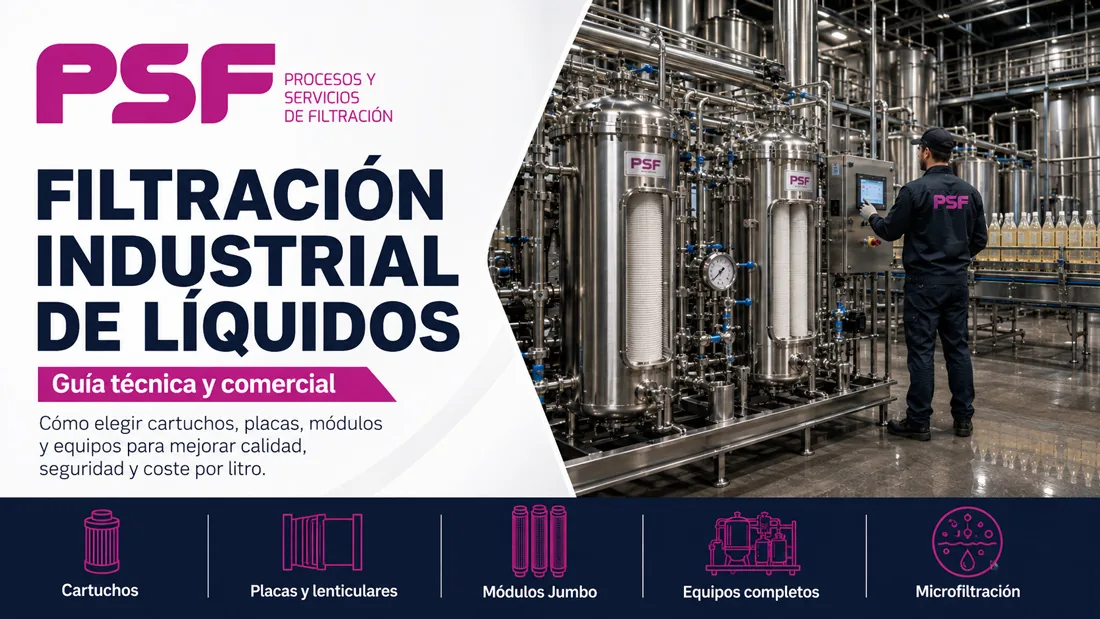 Filtración industrial de líquidos: cómo elegir el sistema correcto para mejorar calidad, seguridad y rentabilidad