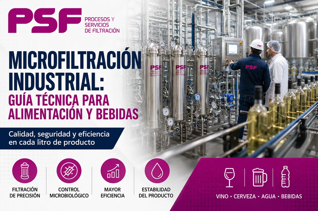 Microfiltración industrial: qué es, cómo se diseña el tren y qué medir en planta