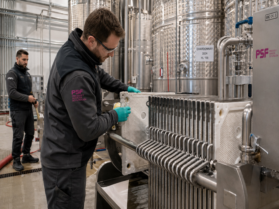 placas filtrantes para filtración en profundidad en industria alimentaria”