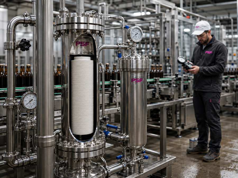 revisión de carcasa para módulos filtrantes lenticulares jumbo en industria alimentaria